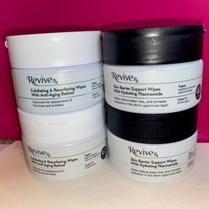 4 Revive RX Skin Barrier Support Wipes Hydrating Niacinamide & Exfoliating Anit
